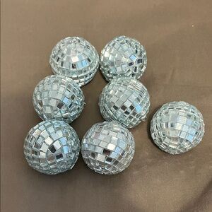 Silver Disco Ball Party Decorations 7 mini